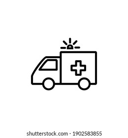 Ambulance icon vector. ambulance truck icon vector. ambulance car