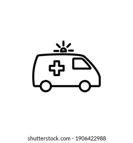 Ambulance icon vector. ambulance truck icon vector. ambulance car