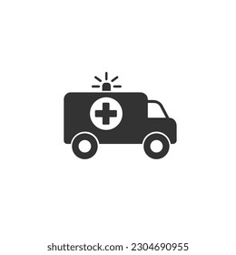 Ambulance icon vector. ambulance truck icon vector. ambulance car