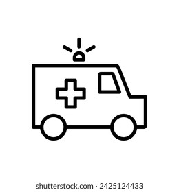 Ambulance icon vector. ambulance truck icon vector. ambulance car