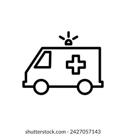 Ambulance icon vector. ambulance truck icon vector. ambulance car