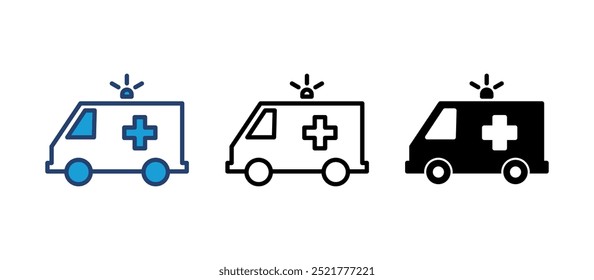 Ikone des Krankenwagens, Vektor. LKW-Symbol-Vektor. Rettungswagen
