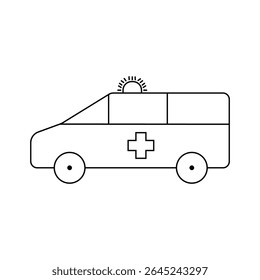 Ambulance icon vector. ambulance truck icon vector. ambulance car