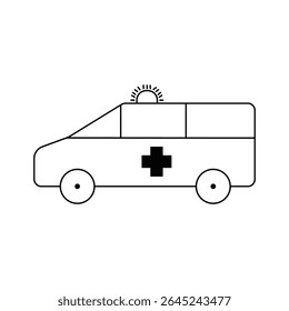 Ambulance icon vector. ambulance truck icon vector. ambulance car