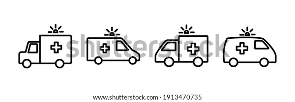 Ambulance icon vector. ambulance truck icon vector.\
ambulance car
