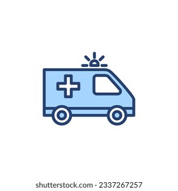 Ambulance icon vector. ambulance truck sign and symbol. ambulance car