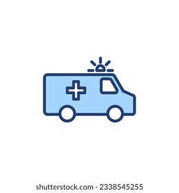 Ambulance icon vector. ambulance truck sign and symbol. ambulance car