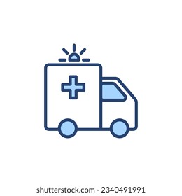 Ambulance icon vector. ambulance truck sign and symbol. ambulance car