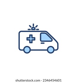 Ambulance icon vector. ambulance truck sign and symbol. ambulance car