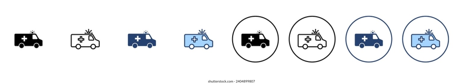 Ambulance icon vector. ambulance truck sign and symbol. ambulance car