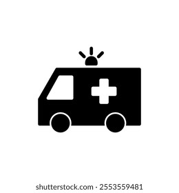 Ambulance icon vector. ambulance truck sign and symbol. ambulance car