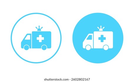 Ambulance icon vector. ambulance truck sign and symbol. ambulance car