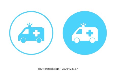 Ambulance icon vector. ambulance truck sign and symbol. ambulance car