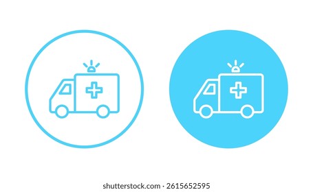 Ambulance icon vector. ambulance truck sign and symbol. ambulance car