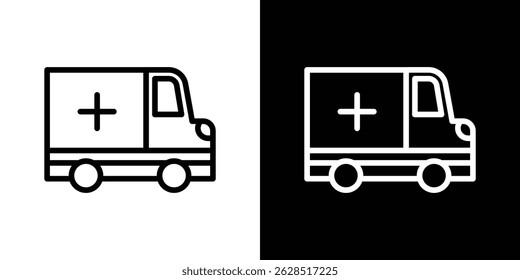 Ambulance icon vector for web, computer and mobile apps