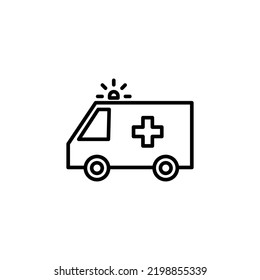 Ambulance Icon Vector For Web And Mobile App. Ambulance Truck Sign And Symbol. Ambulance Car