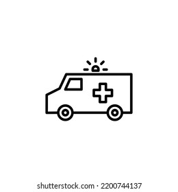 Ambulance Icon Vector For Web And Mobile App. Ambulance Truck Sign And Symbol. Ambulance Car