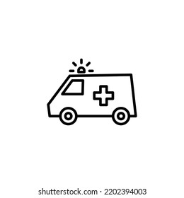 Ambulance Icon Vector For Web And Mobile App. Ambulance Truck Sign And Symbol. Ambulance Car