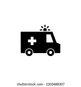 Ambulance Icon Vector For Web And Mobile App. Ambulance Truck Sign And Symbol. Ambulance Car