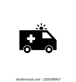 Ambulance icon vector for web and mobile app. ambulance truck sign and symbol. ambulance car