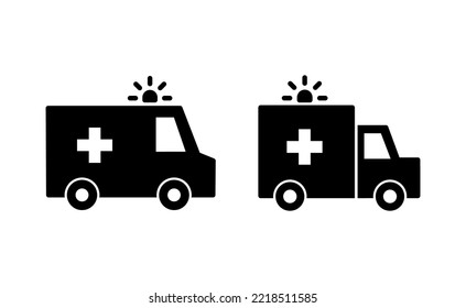 Ambulance icon vector for web and mobile app. ambulance truck sign and symbol. ambulance car