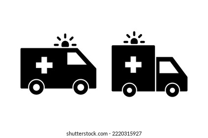 Ambulance icon vector for web and mobile app. ambulance truck sign and symbol. ambulance car
