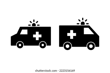 Ambulance icon vector for web and mobile app. ambulance truck sign and symbol. ambulance car