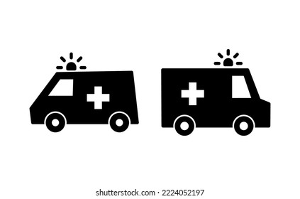 Ambulance icon vector for web and mobile app. ambulance truck sign and symbol. ambulance car