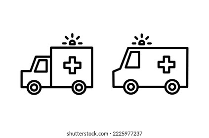 Ambulance icon vector for web and mobile app. ambulance truck sign and symbol. ambulance car