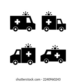 Ambulance icon vector for web and mobile app. ambulance truck sign and symbol. ambulance car