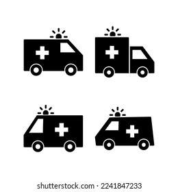 Ambulance icon vector for web and mobile app. ambulance truck sign and symbol. ambulance car