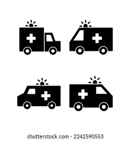 Ambulance icon vector for web and mobile app. ambulance truck sign and symbol. ambulance car
