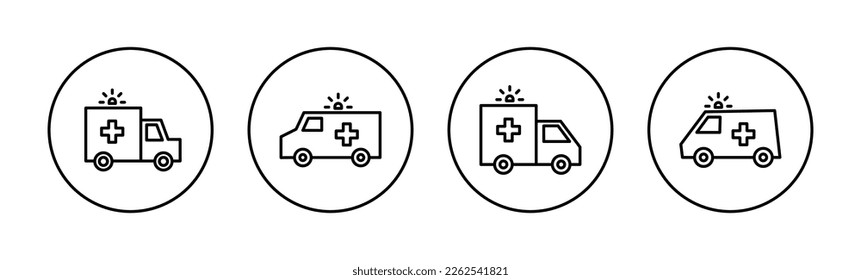 Ambulance icon vector for web and mobile app. ambulance truck sign and symbol. ambulance car