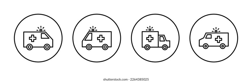 Ambulance icon vector for web and mobile app. ambulance truck sign and symbol. ambulance car
