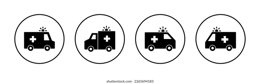 Ambulance icon vector for web and mobile app. ambulance truck sign and symbol. ambulance car