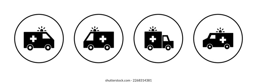 Ambulance icon vector for web and mobile app. ambulance truck sign and symbol. ambulance car