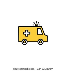Ambulance icon vector for web and mobile app. ambulance truck sign and symbol. ambulance car