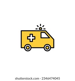 Ambulance icon vector for web and mobile app. ambulance truck sign and symbol. ambulance car