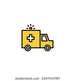 Ambulance icon vector for web and mobile app. ambulance truck sign and symbol. ambulance car
