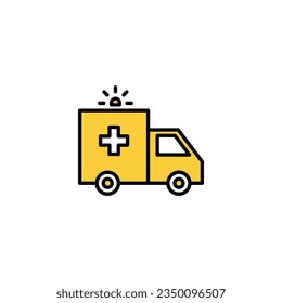 Ambulance icon vector for web and mobile app. ambulance truck sign and symbol. ambulance car