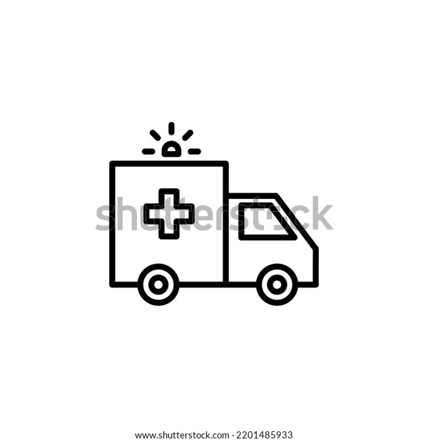 Ambulance icon vector for web and\
mobile app. ambulance truck sign and symbol. ambulance\
car