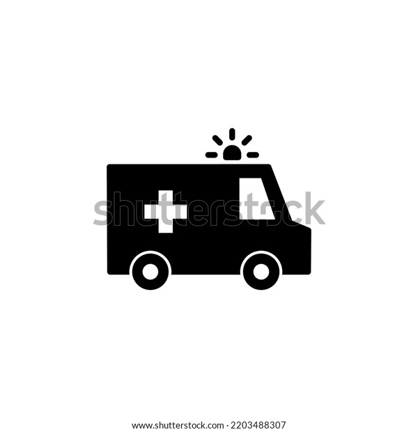 Ambulance icon vector for web and\
mobile app. ambulance truck sign and symbol. ambulance\
car
