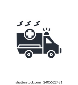 Ambulance icon. vector.Editable stroke.linear style sign for use web design,logo.Symbol illustration.