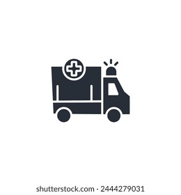 Ambulance icon. vector.Editable stroke.linear style sign for use web design,logo.Symbol illustration.