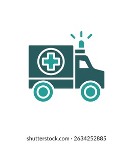 ambulance icon. vector.Editable stroke.linear style sign for use web design,logo.Symbol illustration.