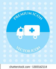 Ambulance Icon for Web. Application, Software & Graphic Design.
