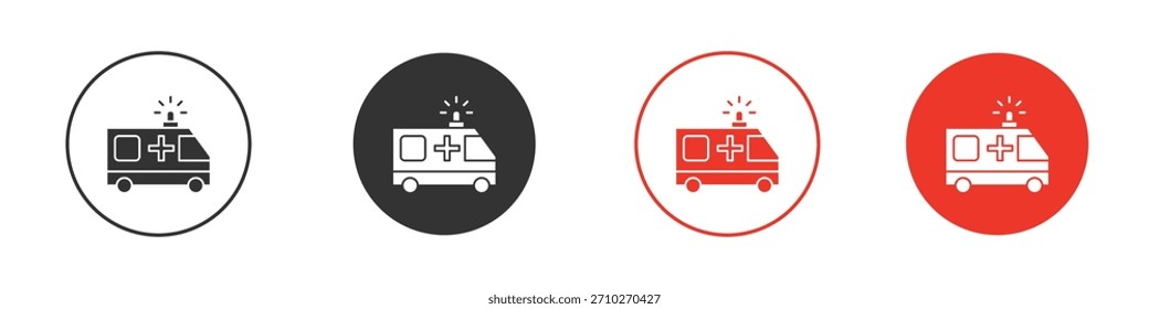 Icono de la ambulancia. diseño del Vector del Web