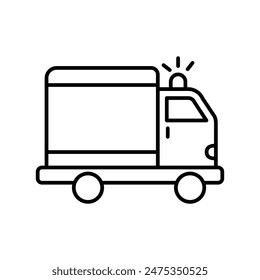 Icono de ambulancia con fondo blanco Vector ilustración de stock