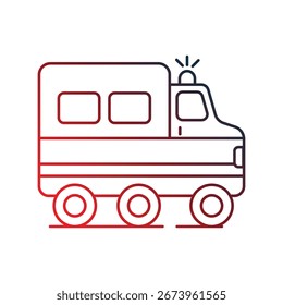Icono de ambulancia con fondo blanco Vector Ilustración de stock