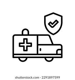 icono de ambulancia para tu sitio web, móvil, presentación y diseño de logotipo.